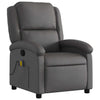 Stella Homewares Massage Recliner Chair Grey Real Leather