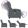 Stella Homewares Massage Recliner Chair Dark Grey Velvet