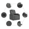 Stella Homewares Recliner Chair Dark Grey Fabric