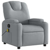 Stella Homewares Massage Recliner Chair Light Grey Fabric