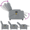 Stella Homewares Massage Recliner Chair Light Grey Fabric