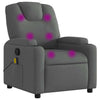 Stella Homewares Massage Recliner Chair Dark Grey Fabric