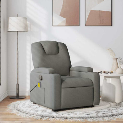 Stella Homewares Massage Recliner Chair Dark Grey Fabric