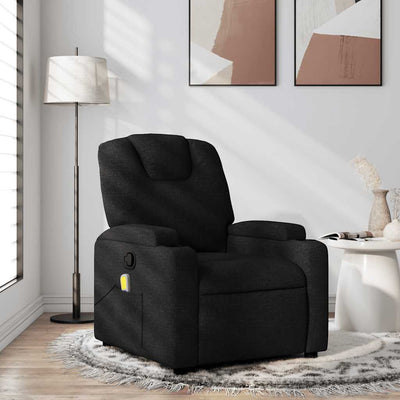 Stella Homewares Massage Recliner Chair Black Fabric