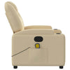Stella Homewares Massage Recliner Chair Cream Fabric