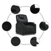 Stella Homewares Recliner Chair Black Faux Leather