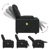 Stella Homewares Massage Recliner Chair Black Faux Leather