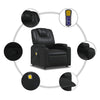 Stella Homewares Massage Recliner Chair Black Faux Leather