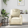 Stella Homewares Massage Recliner Chair Cream Faux Leather