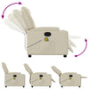 Stella Homewares Massage Recliner Chair Cream Faux Leather