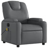 Stella Homewares Massage Recliner Chair Grey Faux Leather