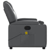 Stella Homewares Massage Recliner Chair Grey Faux Leather