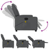 Stella Homewares Massage Recliner Chair Grey Faux Leather