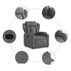 Stella Homewares Recliner Chair Dark Grey Fabric