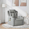Stella Homewares Massage Recliner Chair Light Grey Fabric