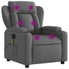 Stella Homewares Massage Recliner Chair Dark Grey Fabric