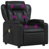 Stella Homewares Massage Recliner Chair Black Faux Leather