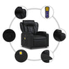 Stella Homewares Massage Recliner Chair Black Faux Leather