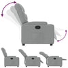 Stella Homewares Recliner Chair Light Grey Fabric