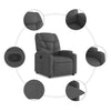 Stella Homewares Recliner Chair Dark Grey Fabric