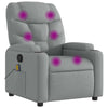 Stella Homewares Massage Recliner Chair Light Grey Fabric