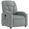 Stella Homewares Massage Recliner Chair Light Grey Fabric