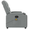 Stella Homewares Massage Recliner Chair Light Grey Fabric