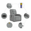 Stella Homewares Massage Recliner Chair Light Grey Fabric