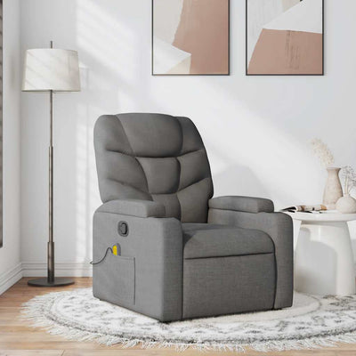 Stella Homewares Massage Recliner Chair Dark Grey Fabric