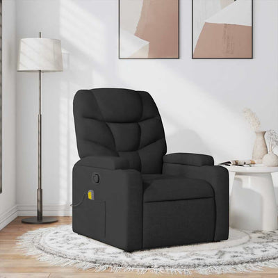 Stella Homewares Massage Recliner Chair Black Fabric