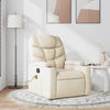 Stella Homewares Massage Recliner Chair Cream Fabric