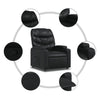 Stella Homewares Recliner Chair Black Faux Leather
