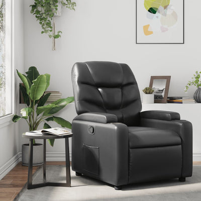 Stella Homewares Recliner Chair Black Faux Leather