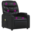 Stella Homewares Massage Recliner Chair Black Faux Leather