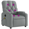 Stella Homewares Massage Recliner Chair Light Grey Fabric