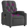 Stella Homewares Massage Recliner Chair Dark Grey Fabric