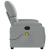 Stella Homewares Massage Recliner Chair Light Grey Fabric