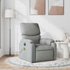 Stella Homewares Massage Recliner Chair Light Grey Fabric