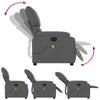 Stella Homewares Massage Recliner Chair Dark Grey Fabric
