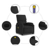 Stella Homewares Massage Recliner Chair Black Fabric