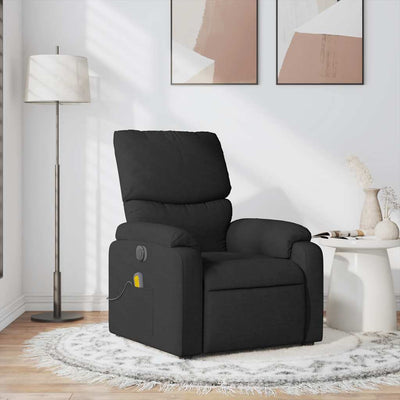 Stella Homewares Massage Recliner Chair Black Fabric
