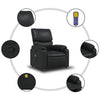 Stella Homewares Massage Recliner Chair Black Faux Leather