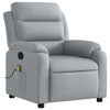 Stella Homewares Massage Recliner Chair Light Grey Fabric