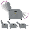 Stella Homewares Massage Recliner Chair Light Grey Fabric