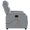 Stella Homewares Massage Recliner Chair Light Grey Fabric