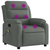 Stella Homewares Massage Recliner Chair Dark Grey Fabric
