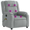 Stella Homewares Massage Recliner Chair Light Grey Fabric