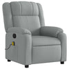 Stella Homewares Massage Recliner Chair Light Grey Fabric