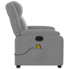Stella Homewares Massage Recliner Chair Light Grey Fabric