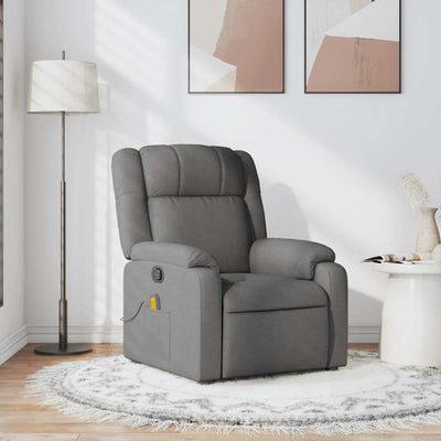 Stella Homewares Massage Recliner Chair Dark Grey Fabric